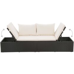 Canapea modulară de grădină VidaXL 43953 (Black/White) Thumb