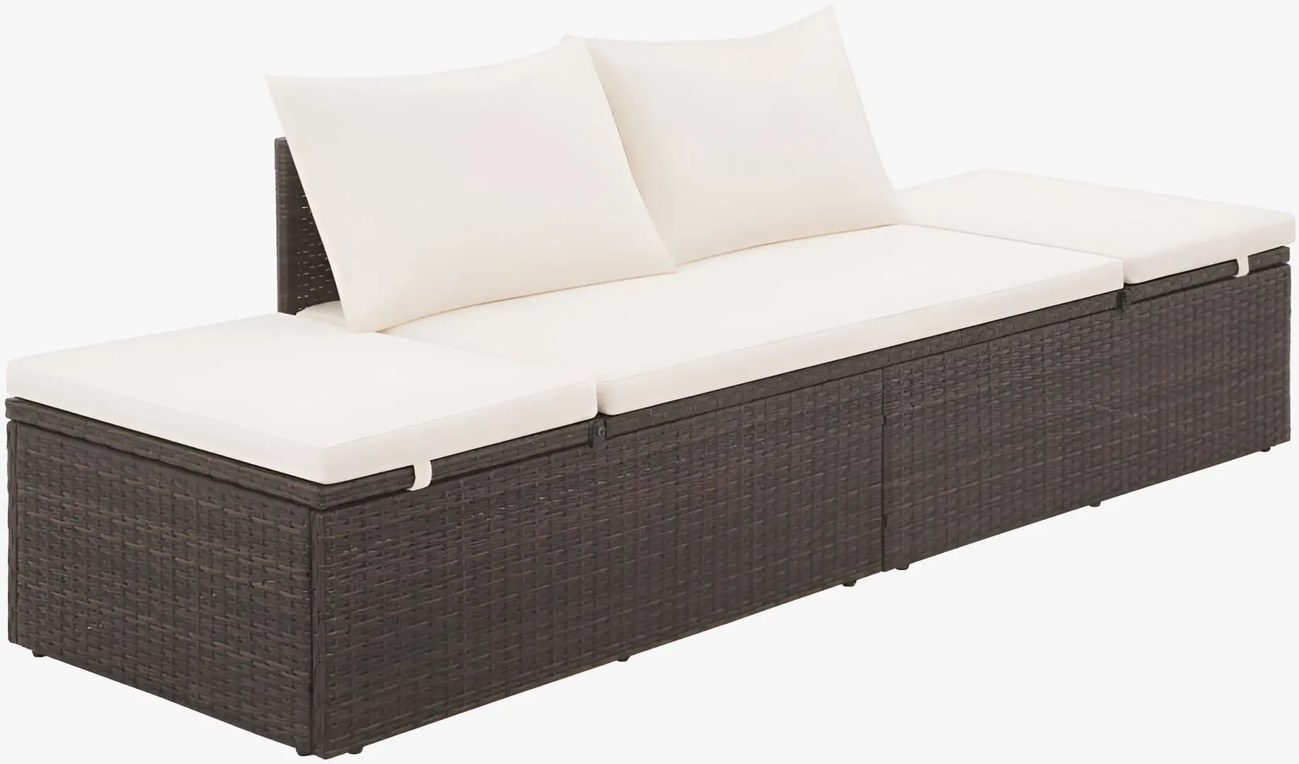 Canapea modulară de grădină VidaXL 43954 (Brown/White) - 2