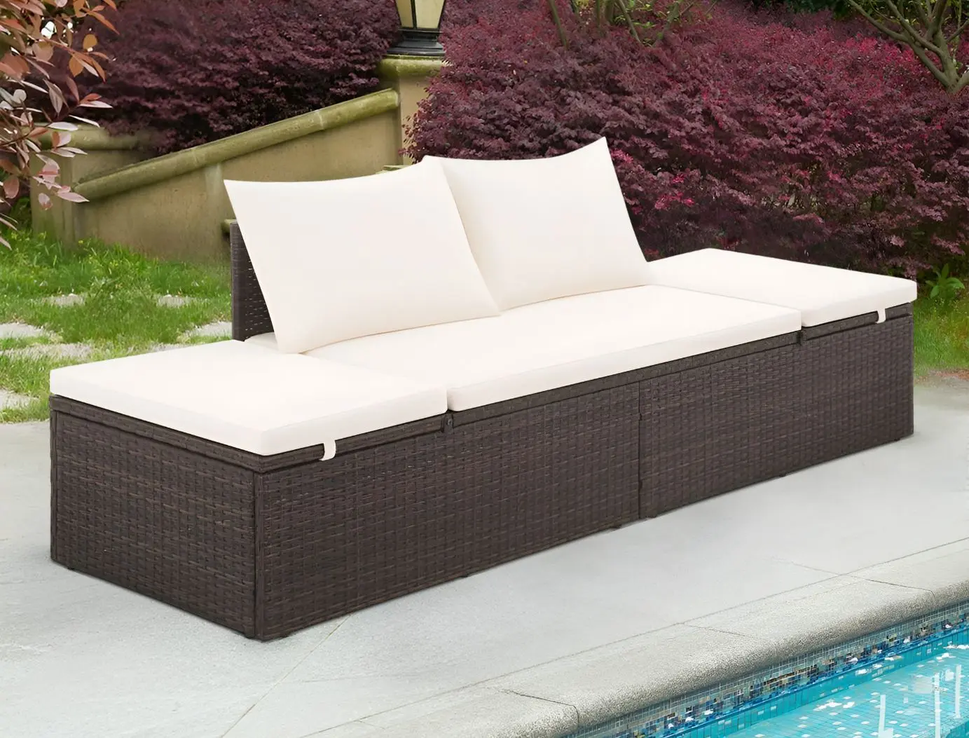 Canapea modulară de grădină VidaXL 43954 (Brown/White)