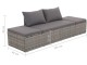 Canapea modulară de grădină VidaXL 43955 (Grey)