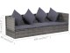 Canapea modulară de grădină VidaXL 43959 (Grey)