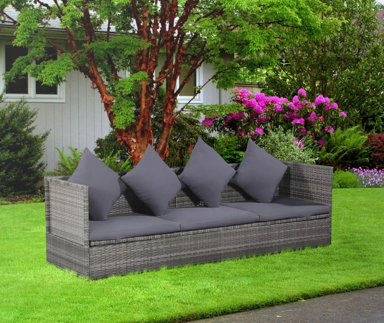 Садовый модульный диван VidaXL 43959 (Grey)