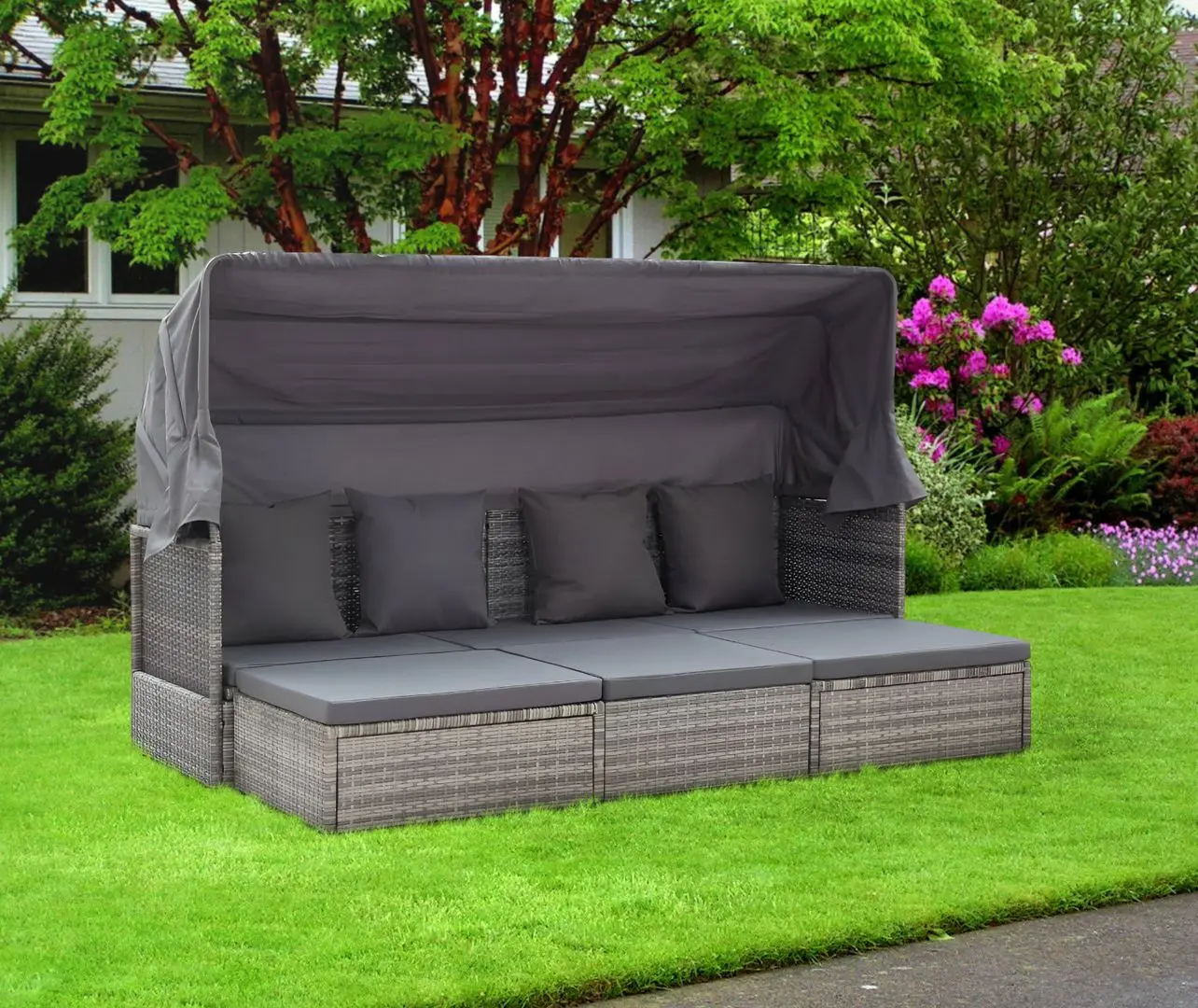 Canapea modulară de grădină VidaXL 43962 (Grey)