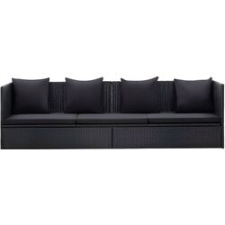 Canapea modulară de grădină VidaXL 46087 (Black) Thumb