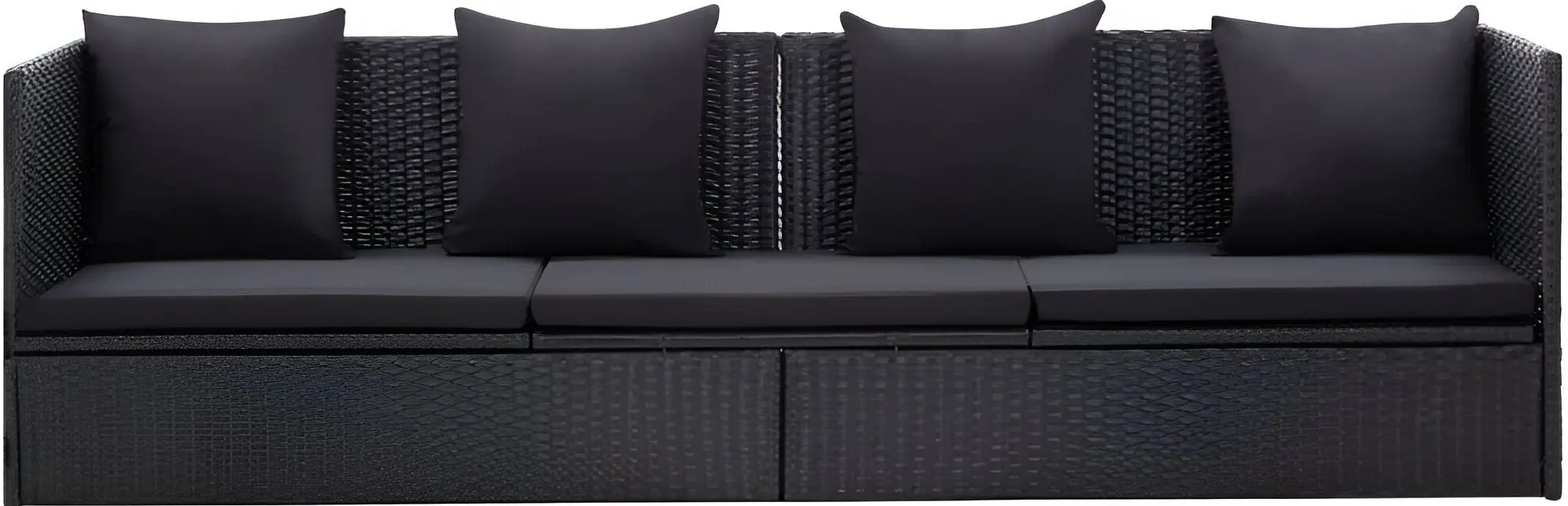 Canapea modulară de grădină VidaXL 46087 (Black)