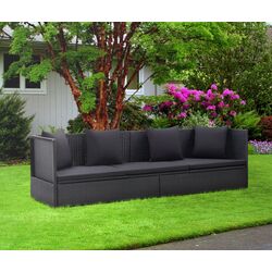 Садовый модульный диван VidaXL 46087 (Black)