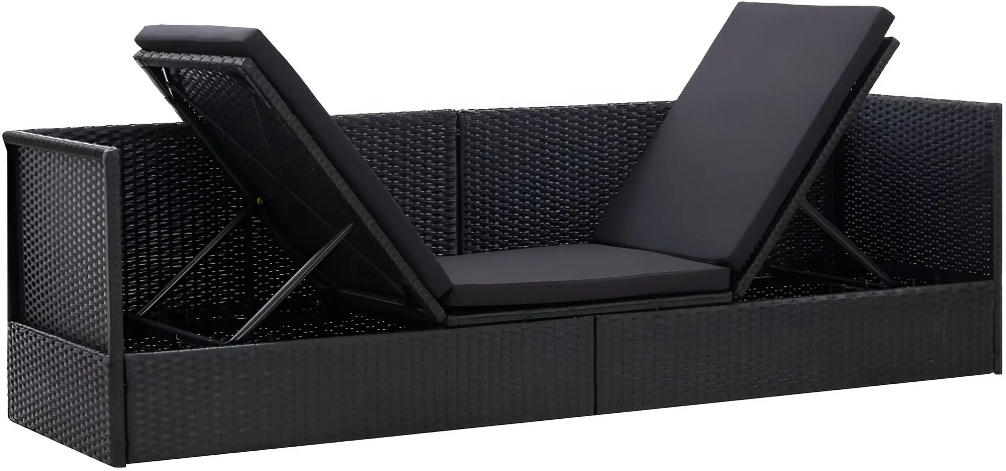 Canapea modulară de grădină VidaXL 46087 (Black)