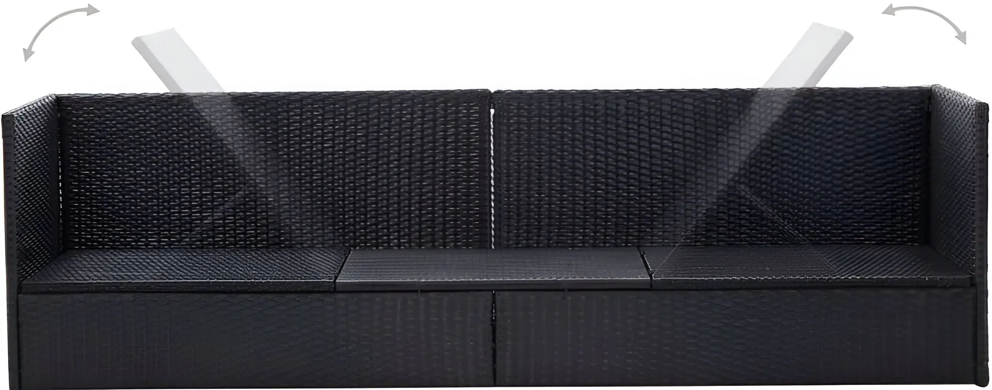 Canapea modulară de grădină VidaXL 46087 (Black)