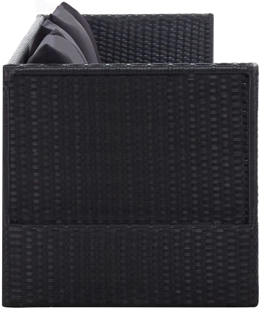 Canapea modulară de grădină VidaXL 46087 (Black)