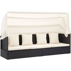 Canapea modulară de grădină VidaXL 46156 (Black/White) Thumb