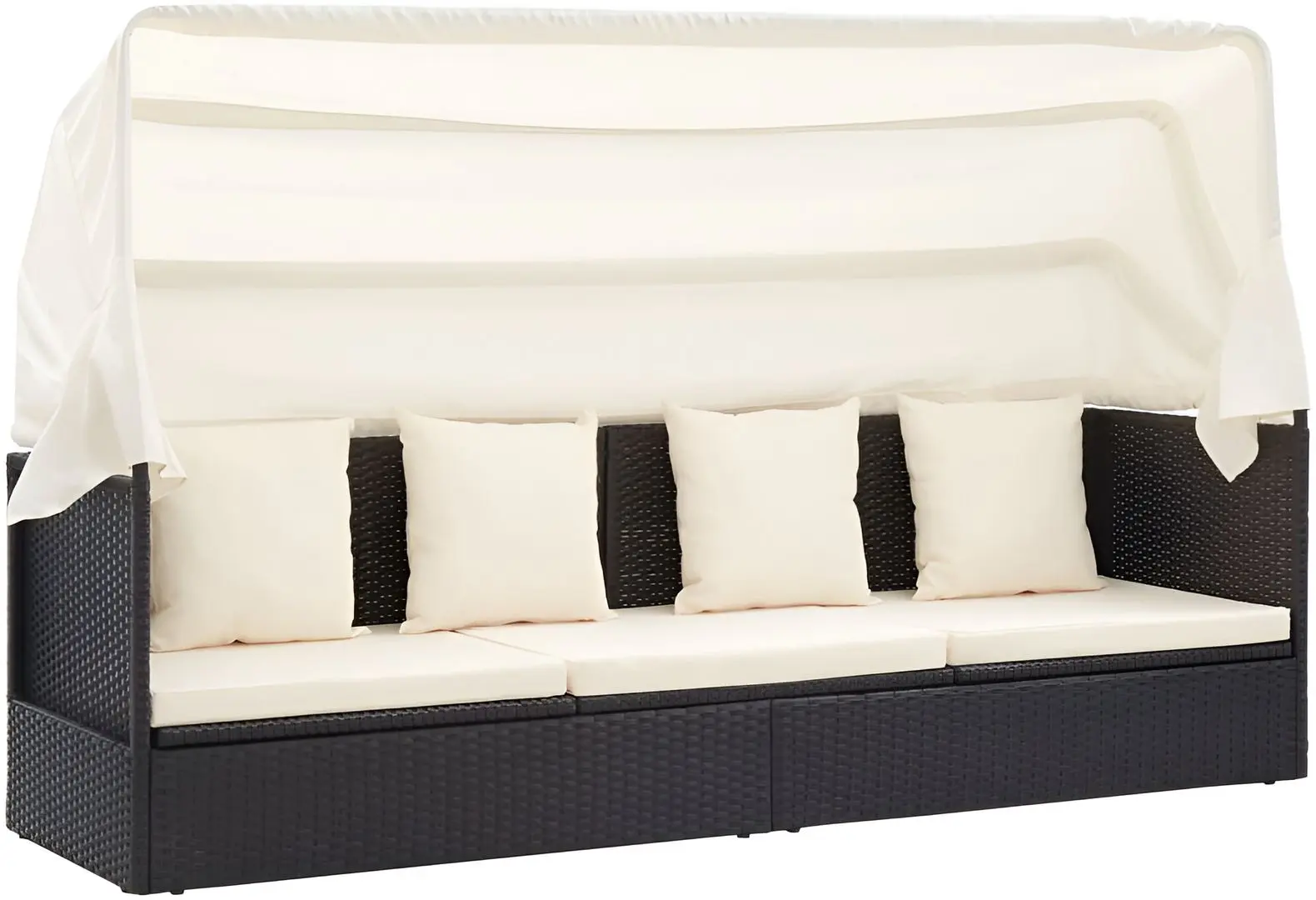 Canapea modulară de grădină VidaXL 46156 (Black/White)