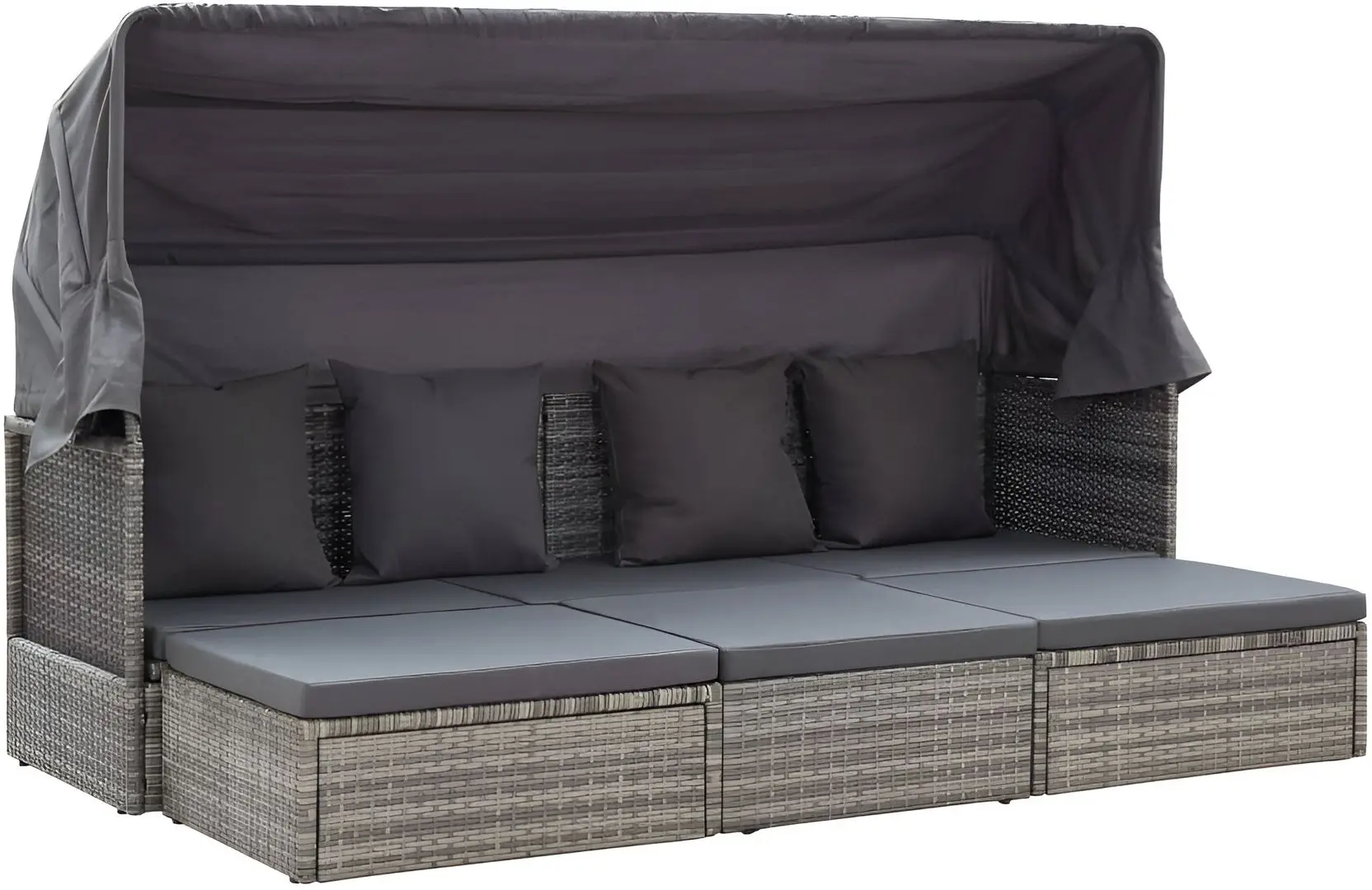 Canapea modulară de grădină VidaXL 46158 (Grey)