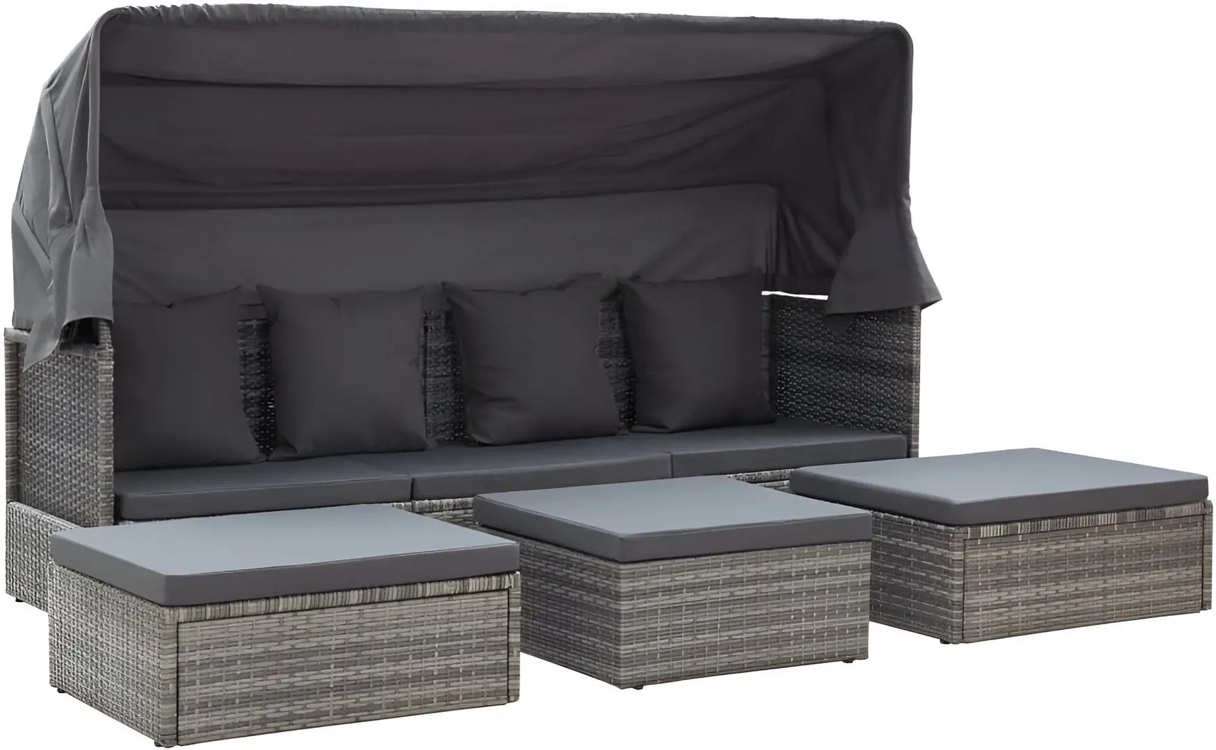 Canapea modulară de grădină VidaXL 46158 (Grey)