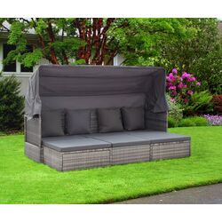 Садовый модульный диван VidaXL 46158 (Grey)