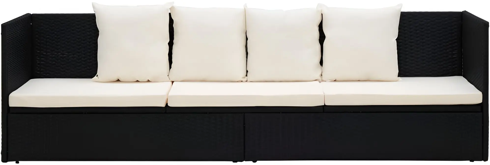 Canapea modulară de grădină VidaXL 49391 (Black/White)