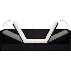 Canapea modulară de grădină VidaXL 49391 (Black/White) Thumb