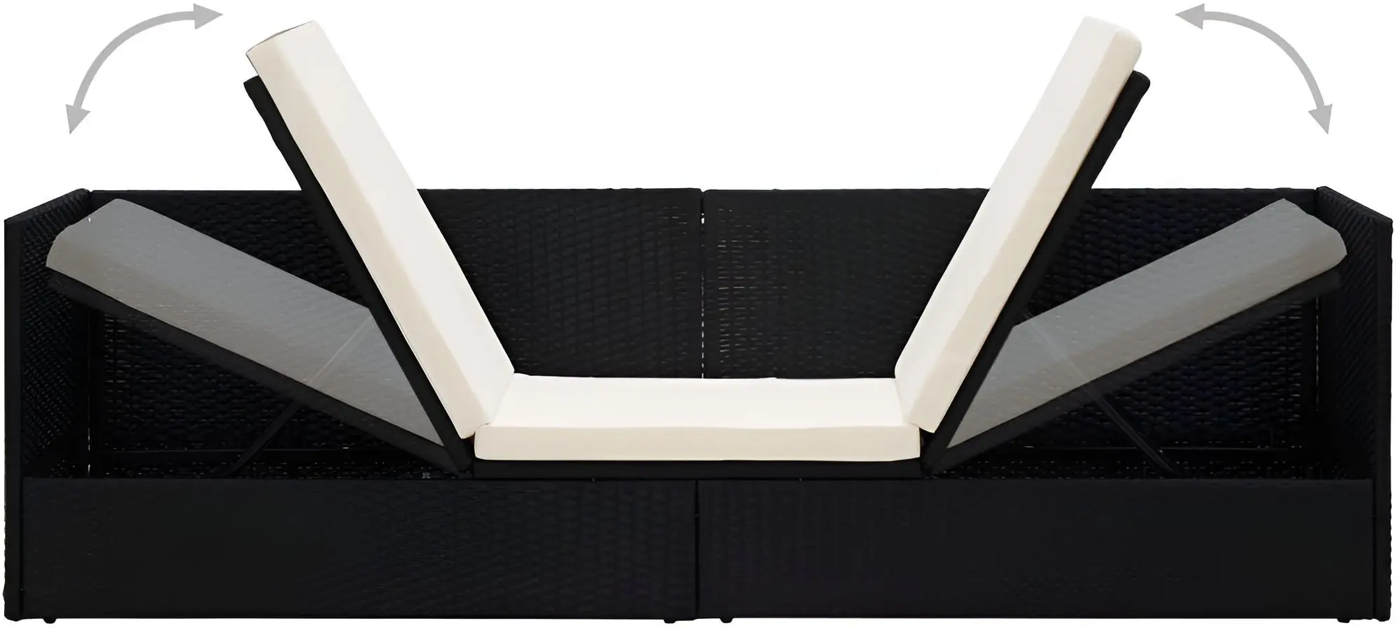 Canapea modulară de grădină VidaXL 49391 (Black/White)