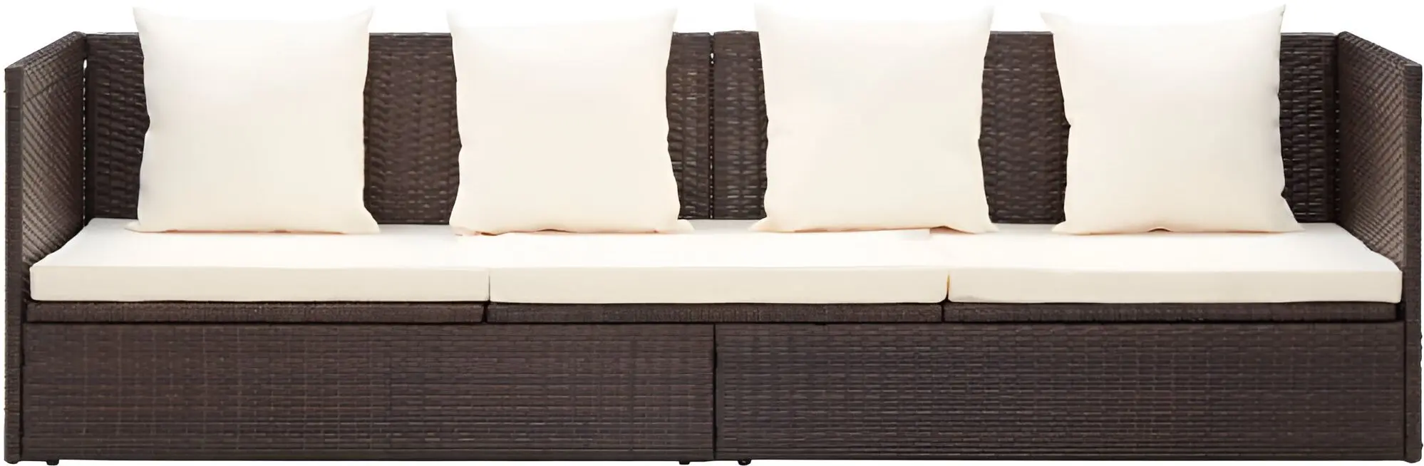 Canapea modulară de grădină VidaXL 49392 (Brown/White)