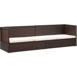 Canapea modulară de grădină VidaXL 49392 (Brown/White) Thumb