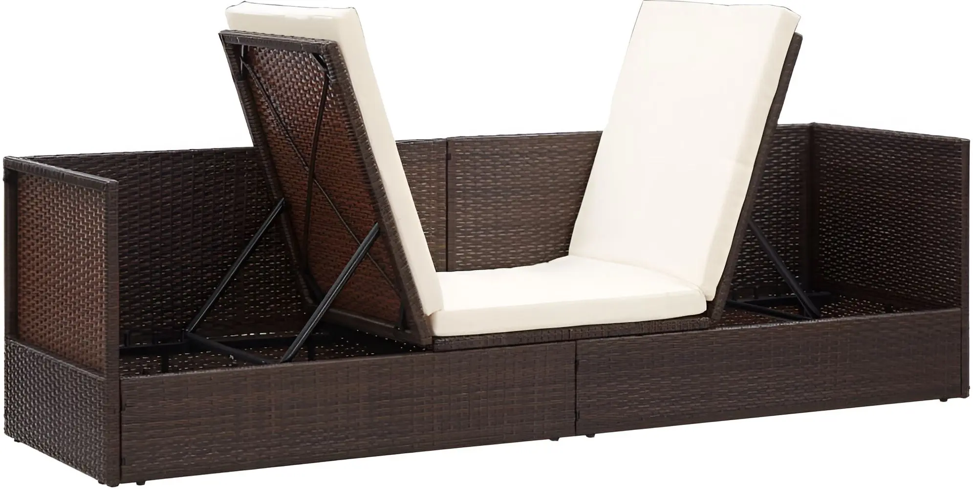 Canapea modulară de grădină VidaXL 49392 (Brown/White)