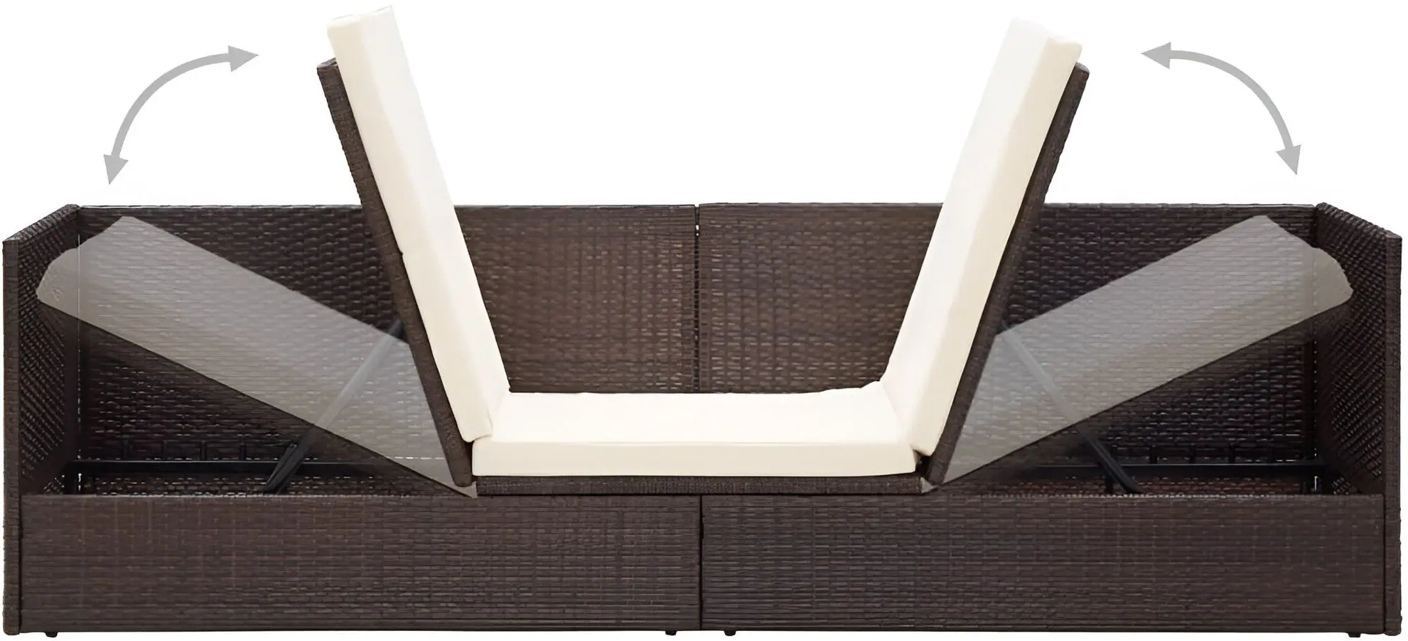 Canapea modulară de grădină VidaXL 49392 (Brown/White)