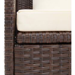 Canapea modulară de grădină VidaXL 49392 (Brown/White) Thumb