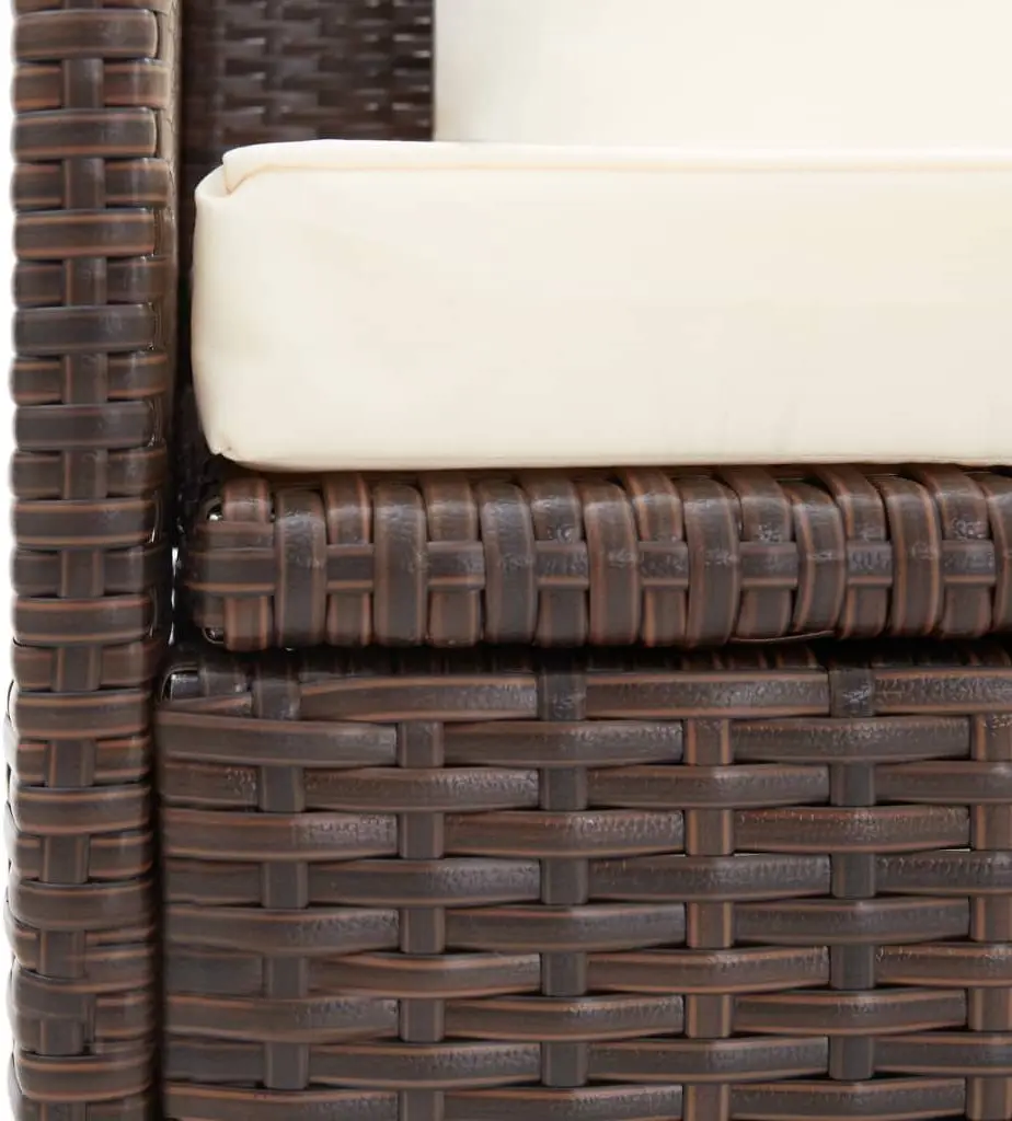 Canapea modulară de grădină VidaXL 49392 (Brown/White)