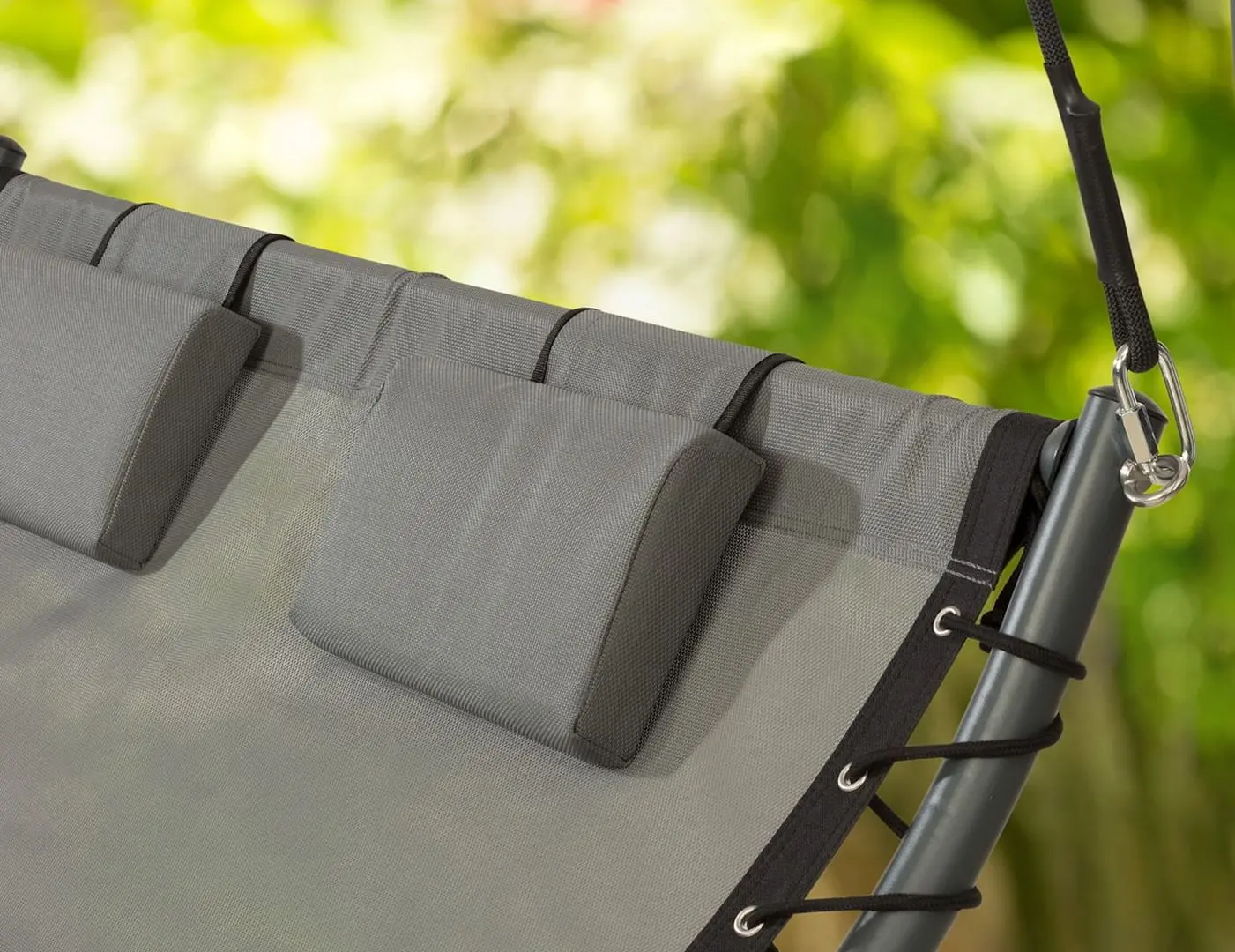 Шезлонг-качели с тентом Blumfeldt Palermo 10034774 (Grey/Beige) - 3