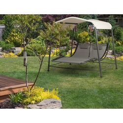 Шезлонг-качели с тентом Blumfeldt Palermo 10034774 (Grey/Beige) Thumb