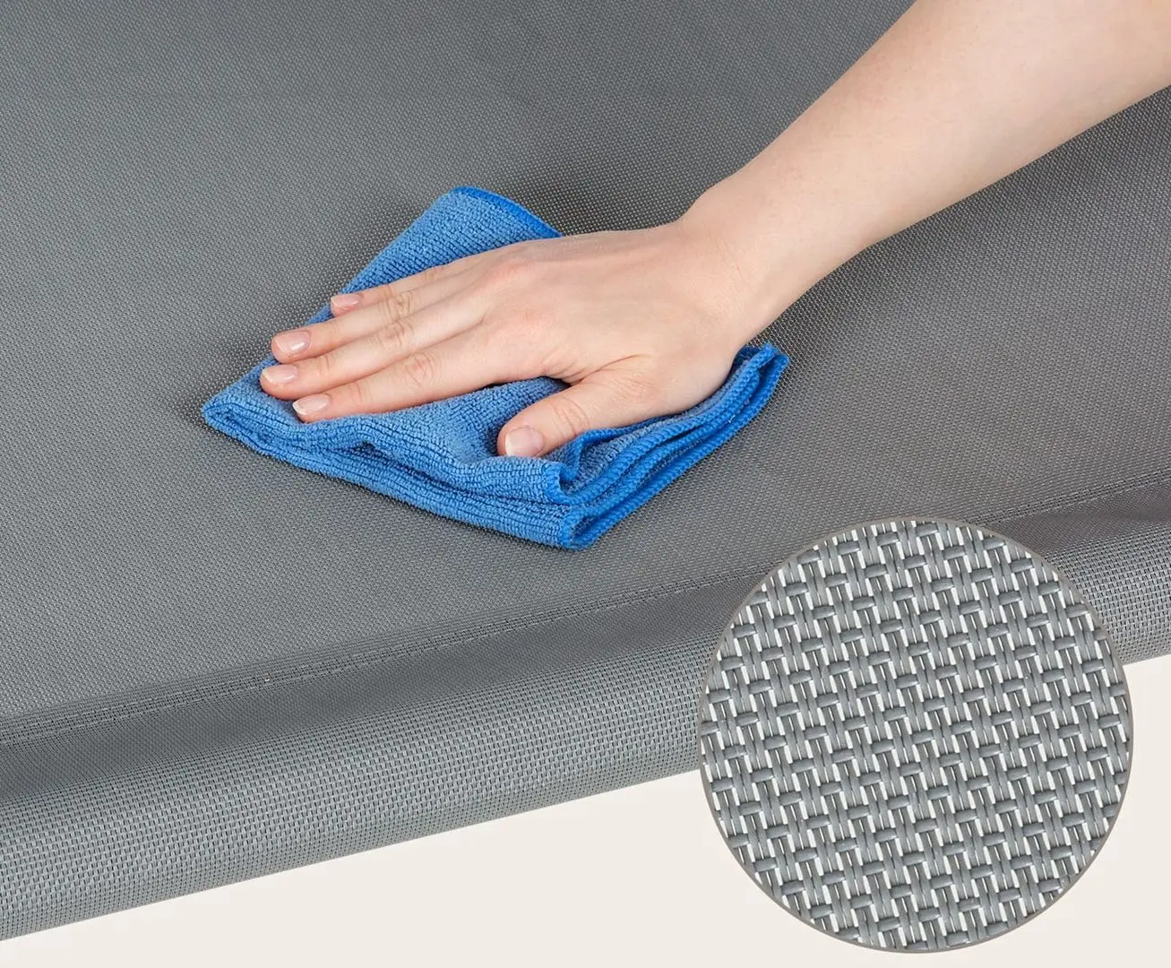 Шезлонг-качели с тентом Blumfeldt Palermo 10034774 (Grey/Beige) - 7