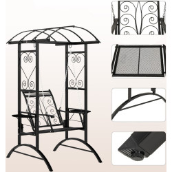 Садовые качели Costway NP12471BK (Black) Thumb
