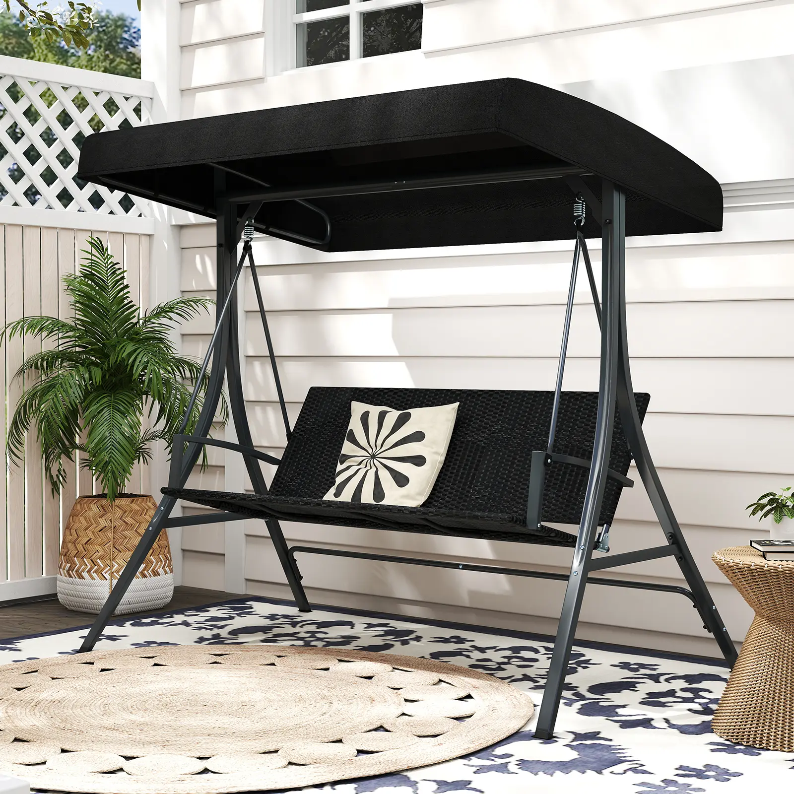 Садовые качели Costway NP12525BK (Black) - 3