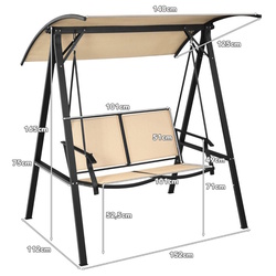 Scaun balansoar Costway NP10205BE (Beige/Black) Thumb