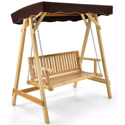 Scaun balansoar Costway NP10715 (Natural) Thumb