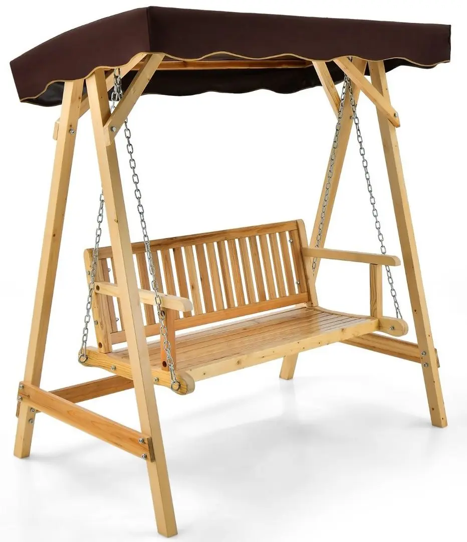 Scaun balansoar Costway NP10715 (Natural) - 2