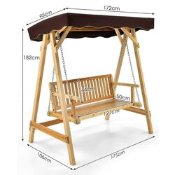 Scaun balansoar Costway NP10715 (Natural) Thumb