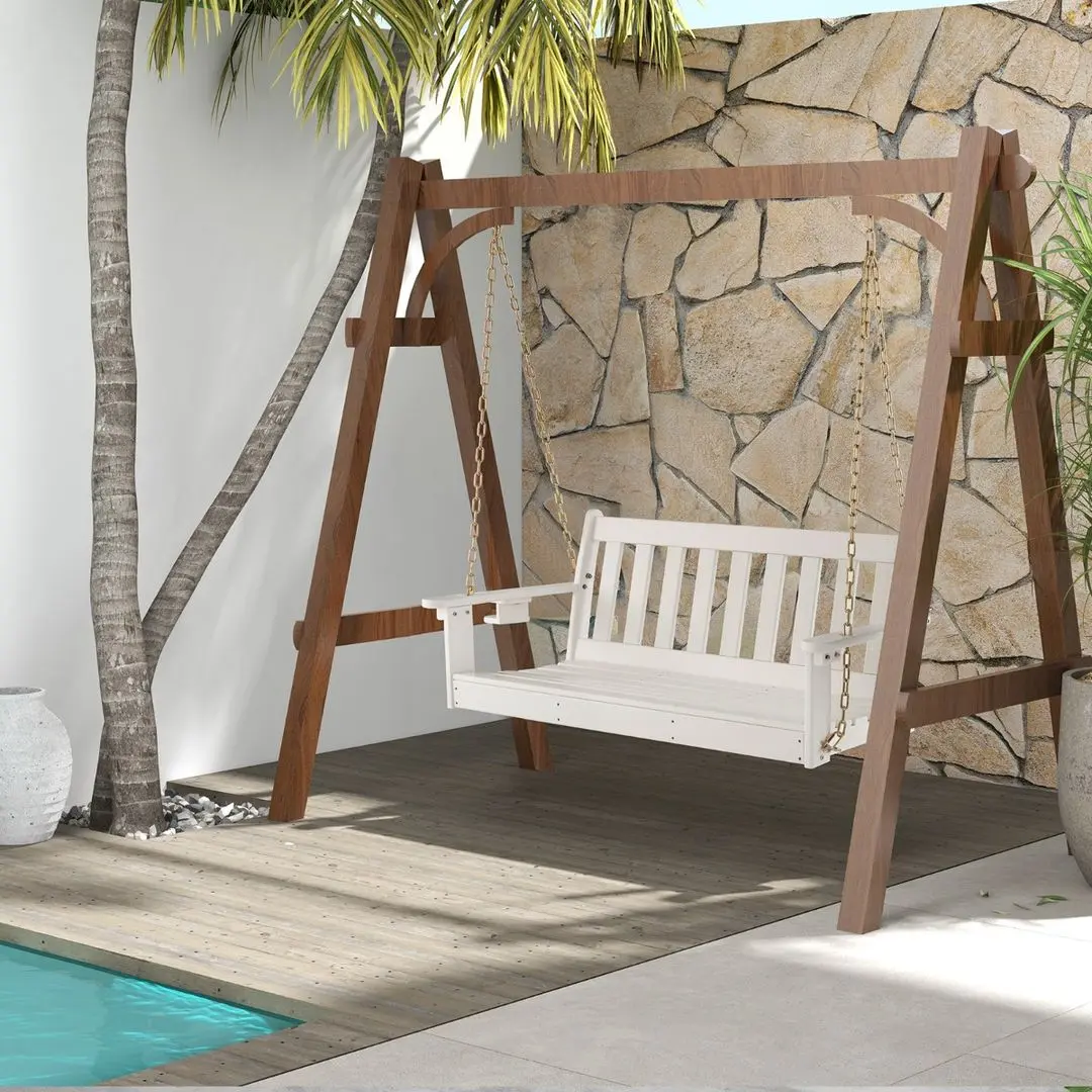 Скамья-качели Costway NP11061WH (White) - 5