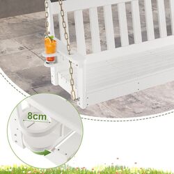 Скамья-качели Costway NP11061WH (White) Thumb