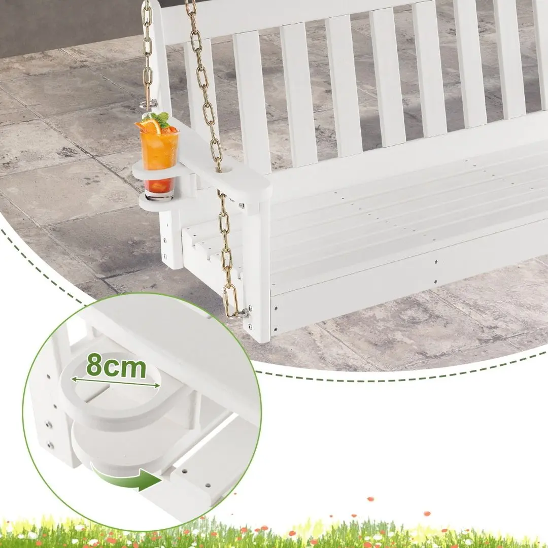 Скамья-качели Costway NP11061WH (White) - 4