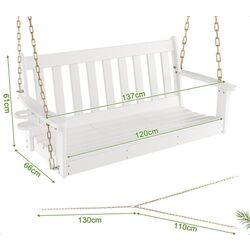 Скамья-качели Costway NP11061WH (White) Thumb