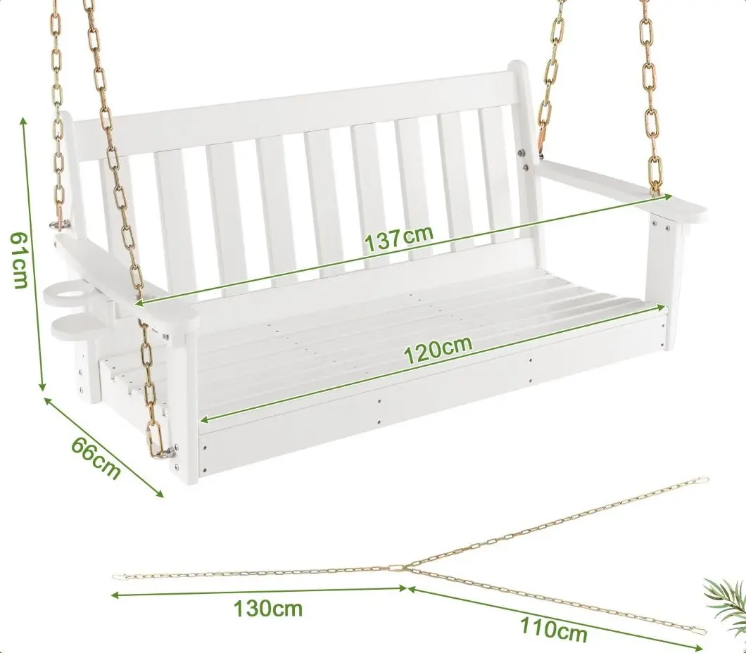 Скамья-качели Costway NP11061WH (White) - 2