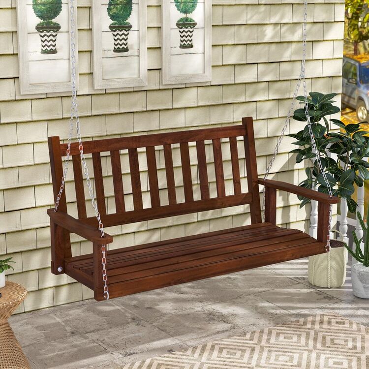 Скамья-качели Costway NP11445BN (Brown) купить в Кишиневе, Молдове ...