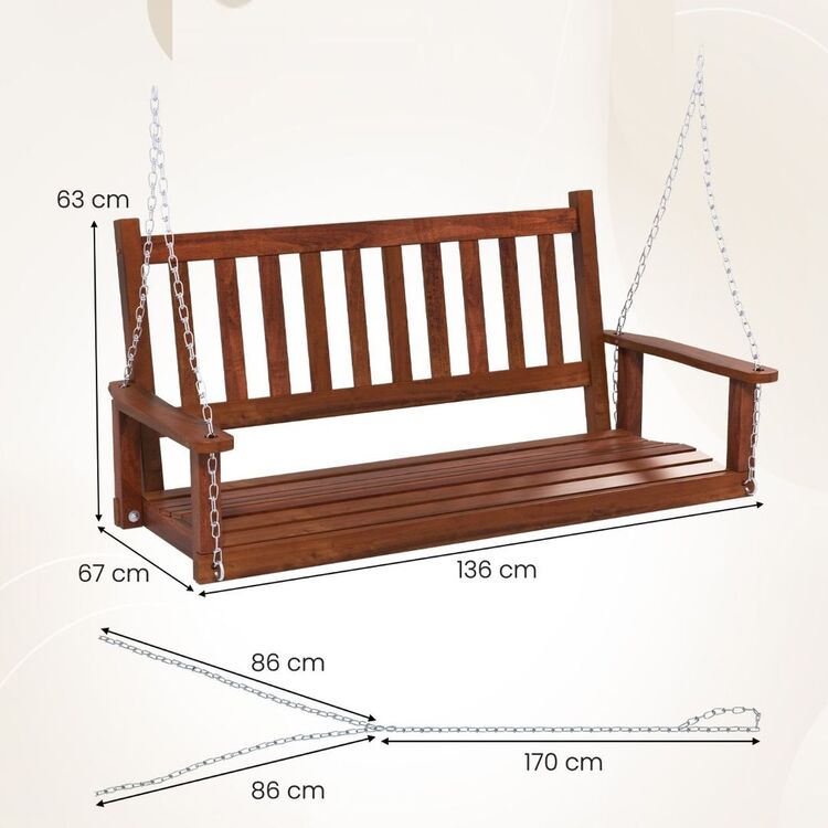 Скамья-качели Costway NP11445BN (Brown) купить в Кишиневе, Молдове ...