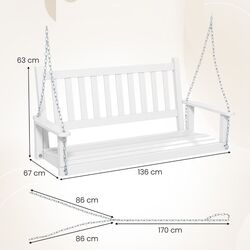 Scaun balansoar Costway NP11445WH (White) Thumb