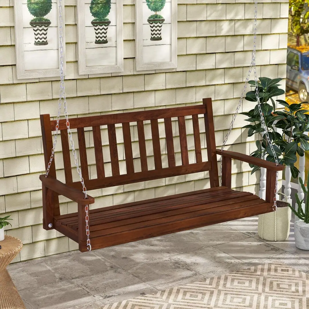 Скамья-качели Costway NP11446BN (Brown) - 2