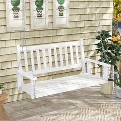 Скамья-качели Costway NP11446WH (White) Thumb
