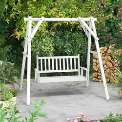 Скамья-качели Costway NP11446WH (White) Thumb