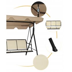 Скамья-качели Costway OP70492ZS (Beige) Thumb