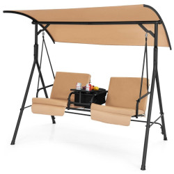 Scaun balansoar Costway NP10493BN (Beige) Thumb