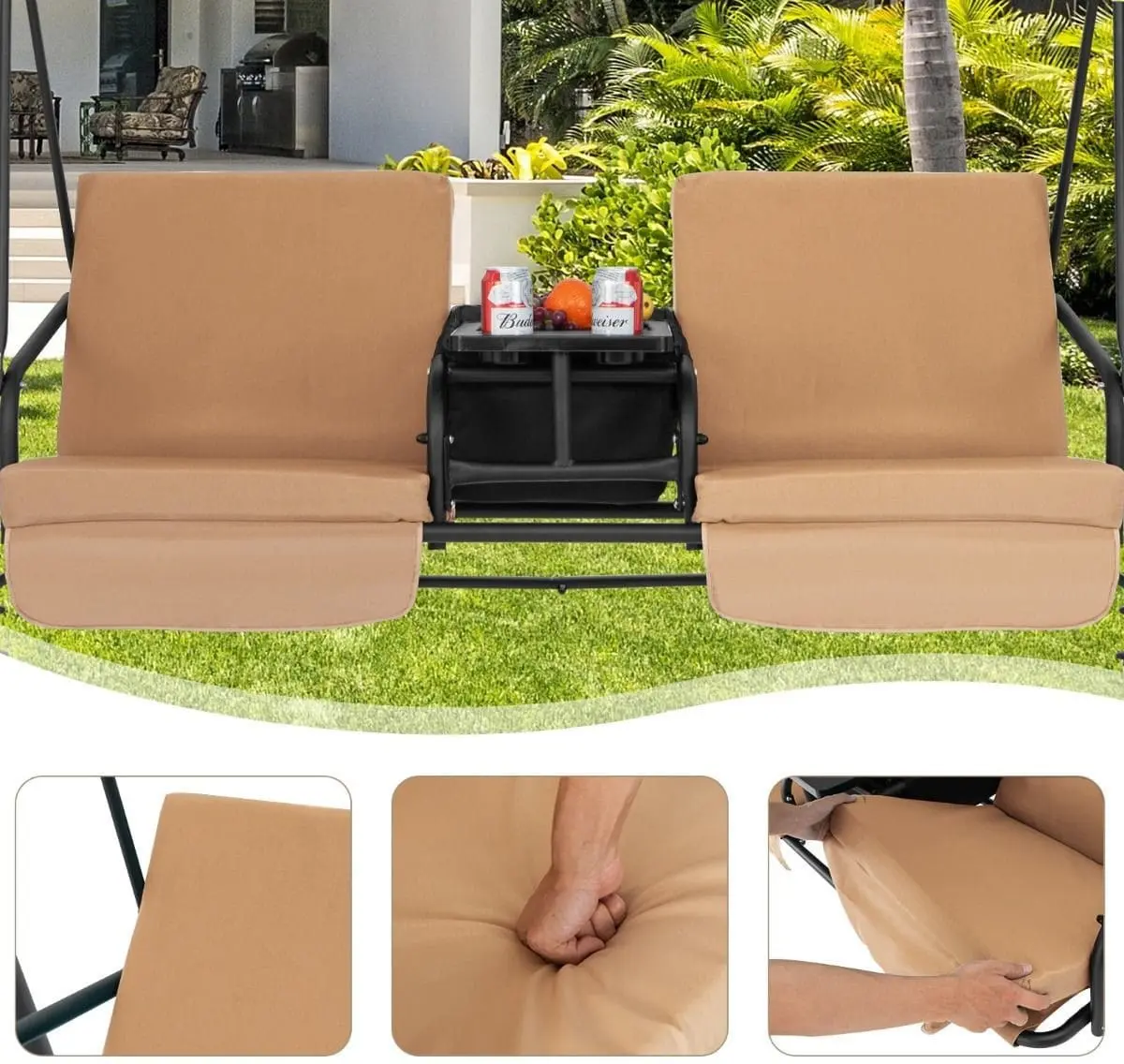 Scaun balansoar Costway NP10493BN (Beige)